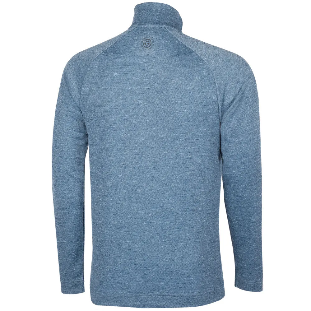 Galvin Green Dion 1/4 Zip Pullover - Blue Melange Christmas Eve Sale Define Your Own Way