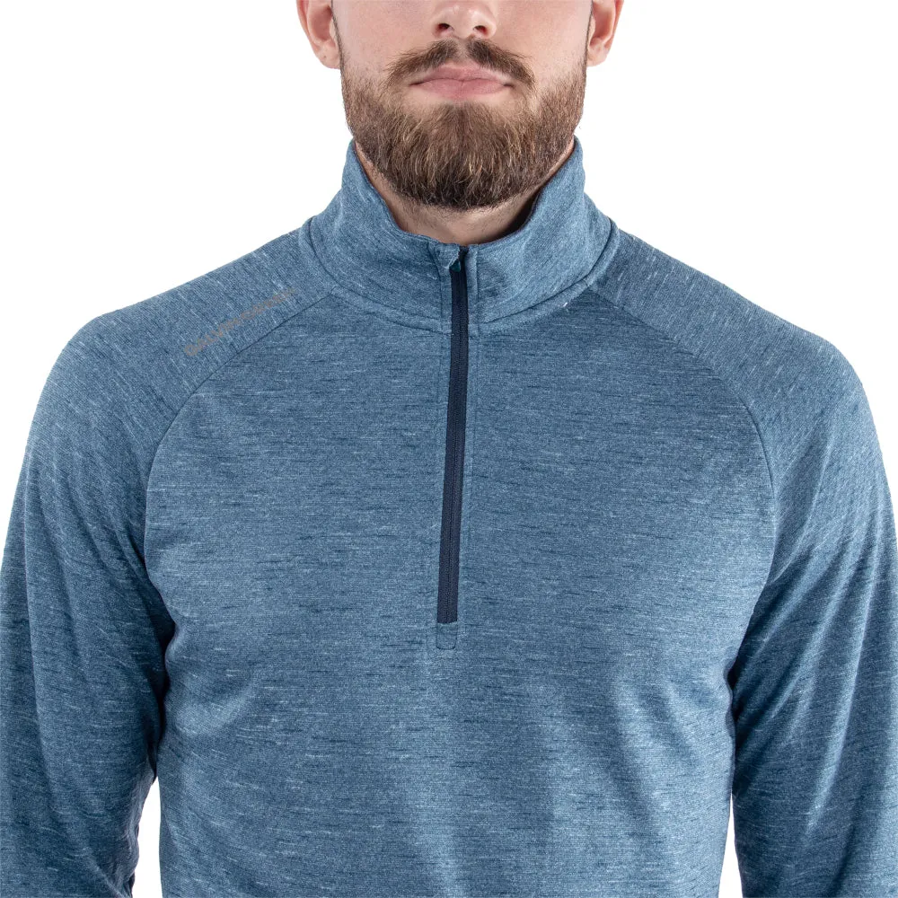 Galvin Green Dion 1/4 Zip Pullover - Blue Melange Black Friday Sale Stride with Confidence