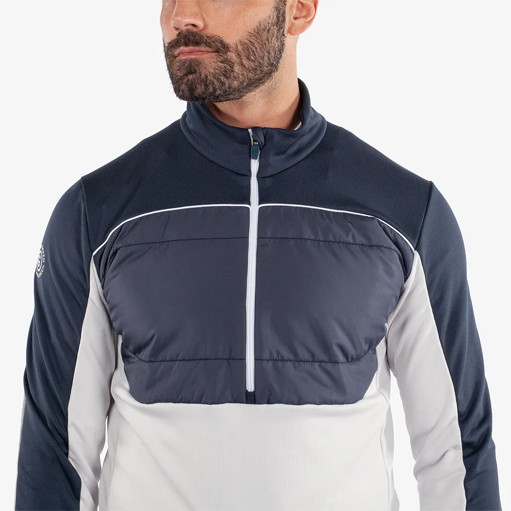 Galvin Green Douglas 1/4 Zip Pullover - Cool Grey/Navy Own Every Step