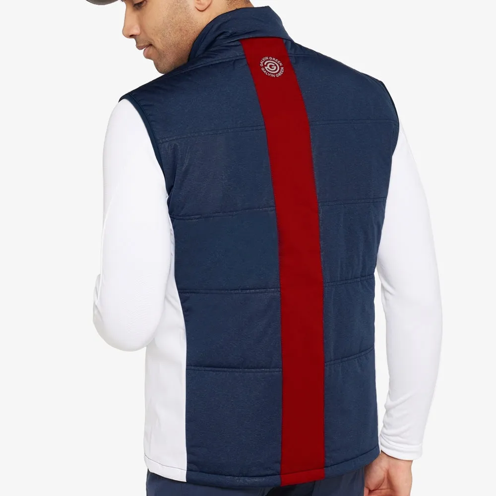 Galvin Green Lennox Windproof Water Resistant Gilet - Navy/White/Red Own the Streets