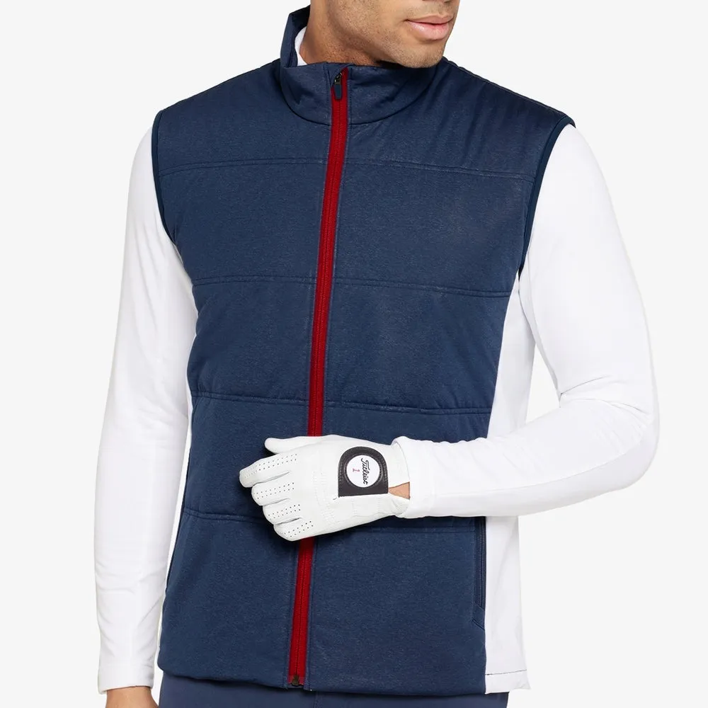 Galvin Green Lennox Windproof Water Resistant Gilet - Navy/White/Red Game-Changer Footwear Black Friday Offer