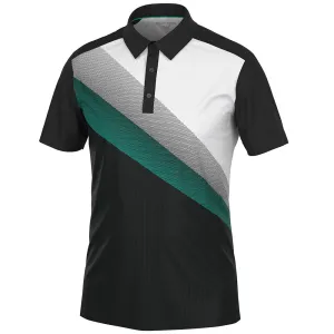 Never Just Walk Galvin Green Macoy Polo Shirt - Black/Atlantis Green