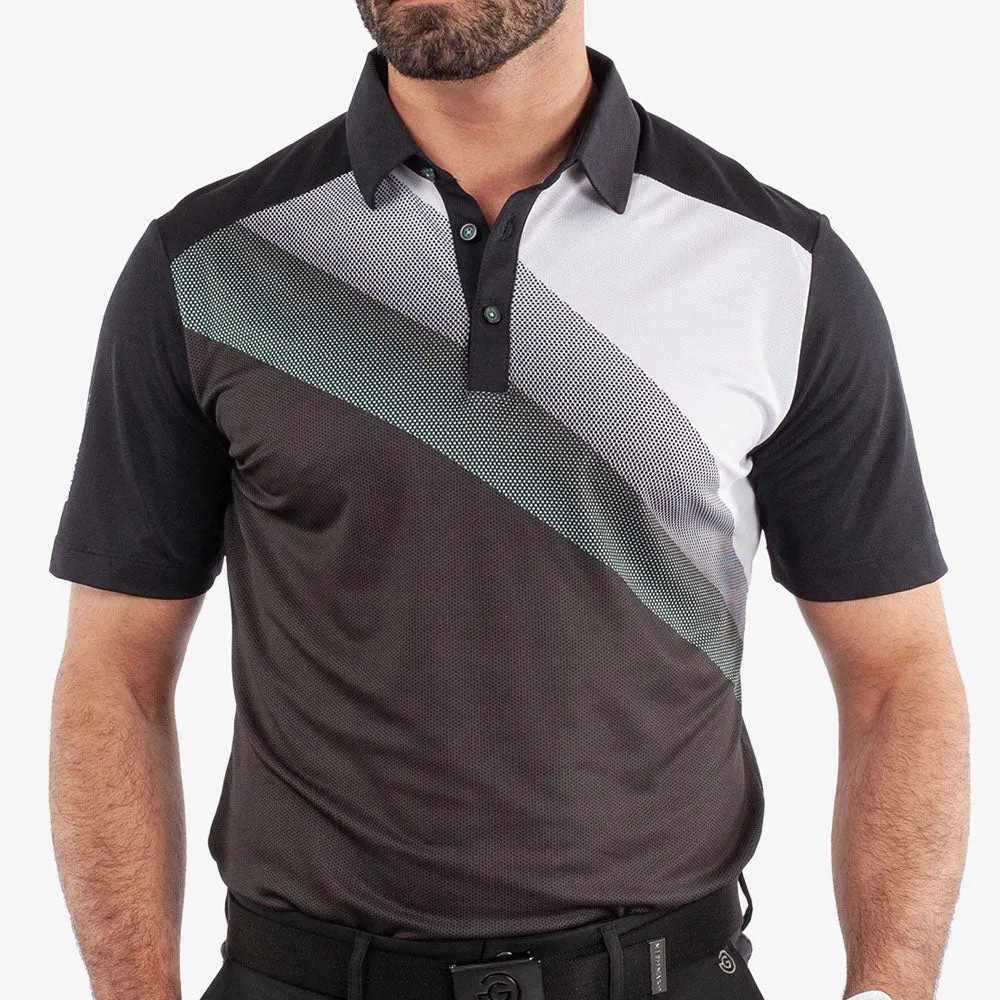 Redefine Classic Galvin Green Macoy Polo Shirt - Black/Atlantis Green
