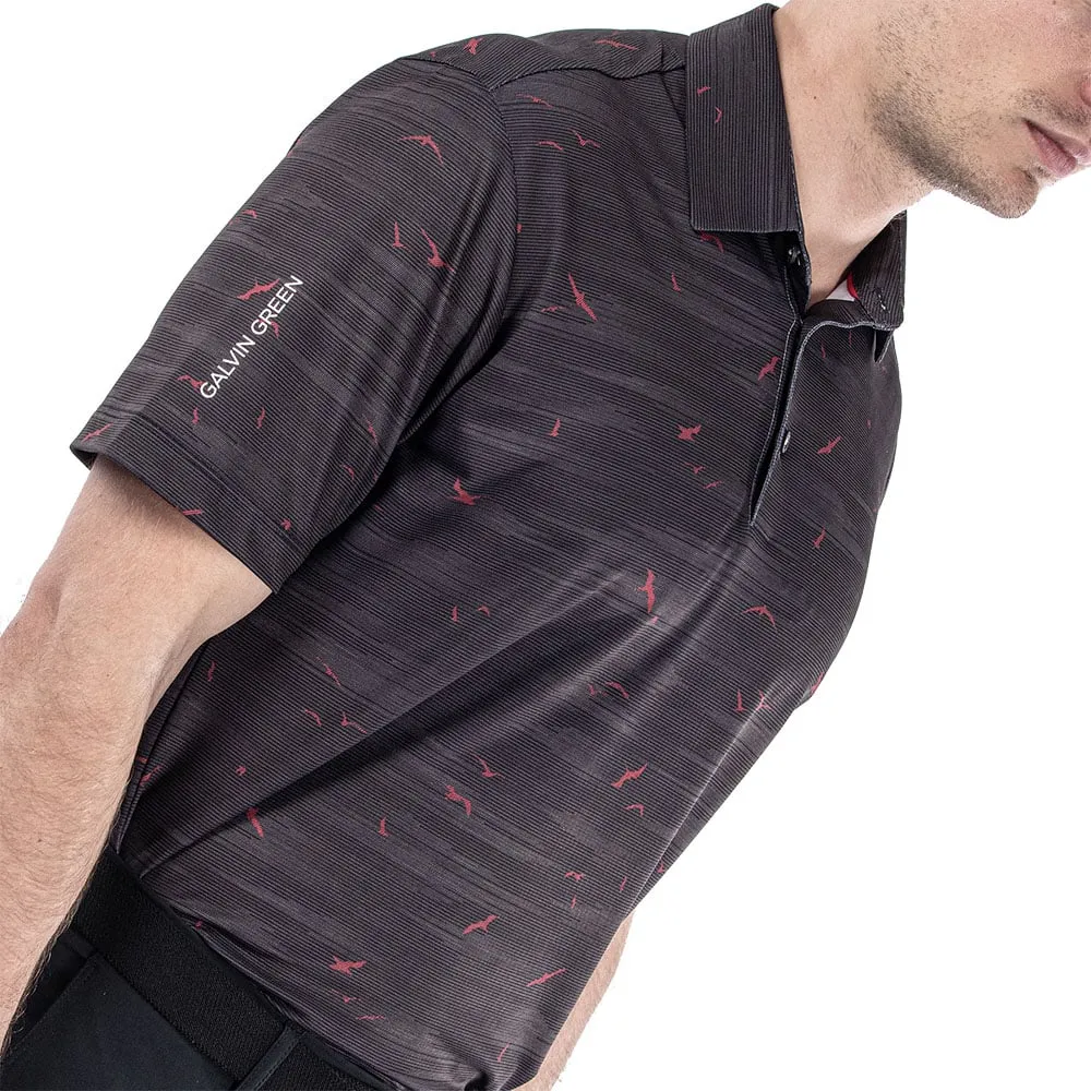 Never Just Walk Command Attention Galvin Green Marin Ventil8  Polo Shirt - Black/Red