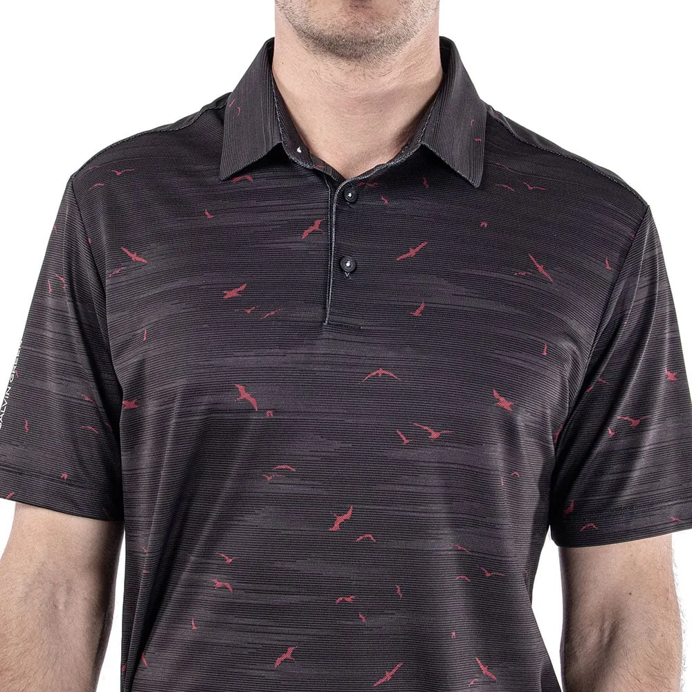 Galvin Green Marin Ventil8  Polo Shirt - Black/Red Keep Going Strong