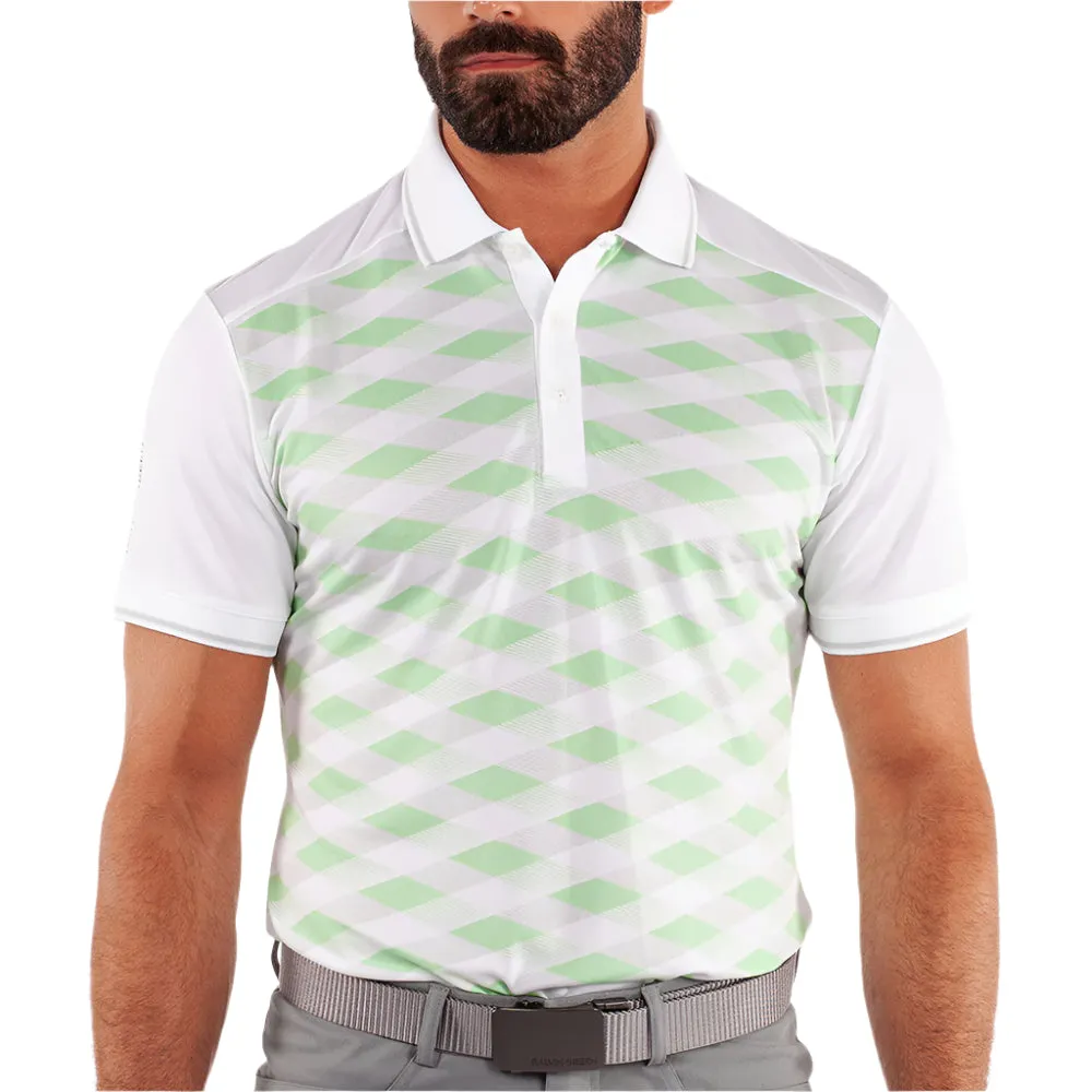 Fearlessly You Galvin Green Marlon Polo Shirt - White/Fresh Green