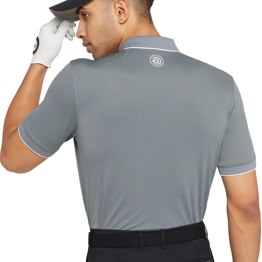 Walk Tall Step Out Boldly Galvin Green Marty Polo Shirt - Sharkskin