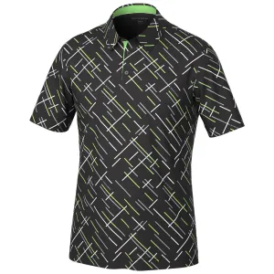 Thanksgiving Day Sale Galvin Green Mathias Polo Shirt - Black/Fresh Green
