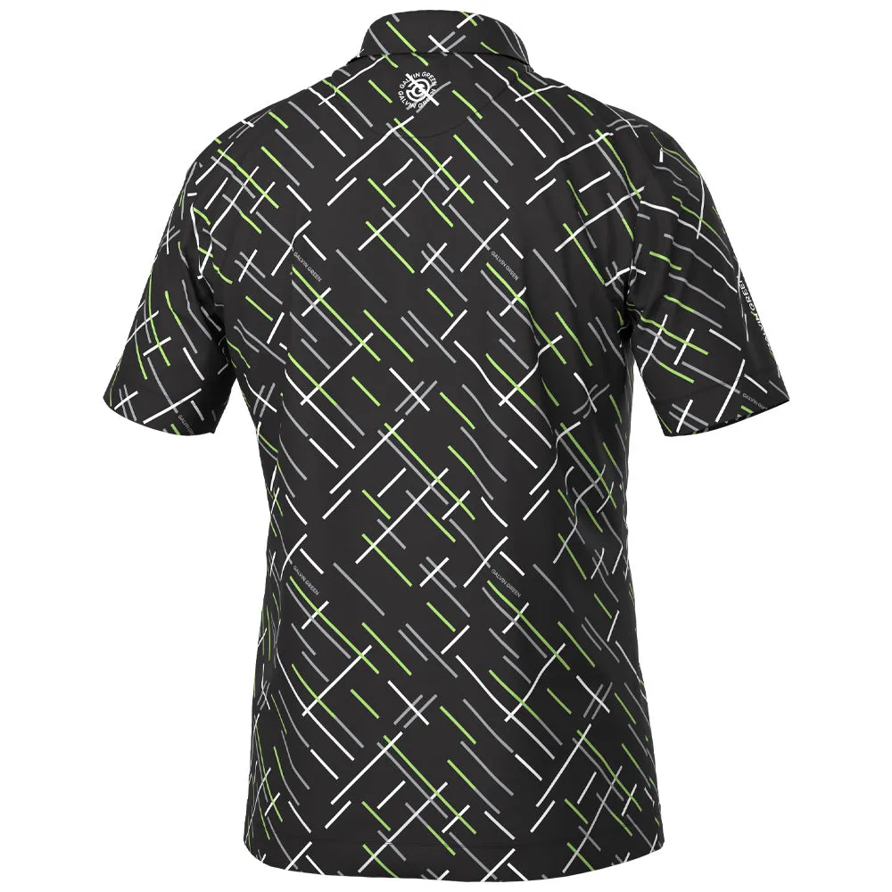 Galvin Green Mathias Polo Shirt - Black/Fresh Green Rise Every Time Feel the Energy