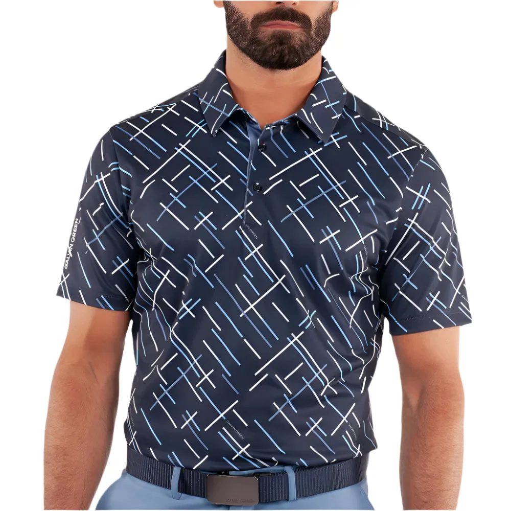 Galvin Green Mathias Polo Shirt - Navy/Moonlight Blue Empower Your Journey Gear Up and Go