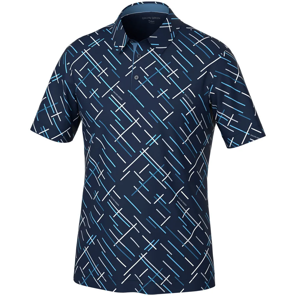 Galvin Green Mathias Polo Shirt - Navy/Moonlight Blue Designed to Dominate