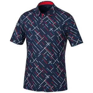 Galvin Green Mathias Polo Shirt - Navy/Red Step Out Boldly