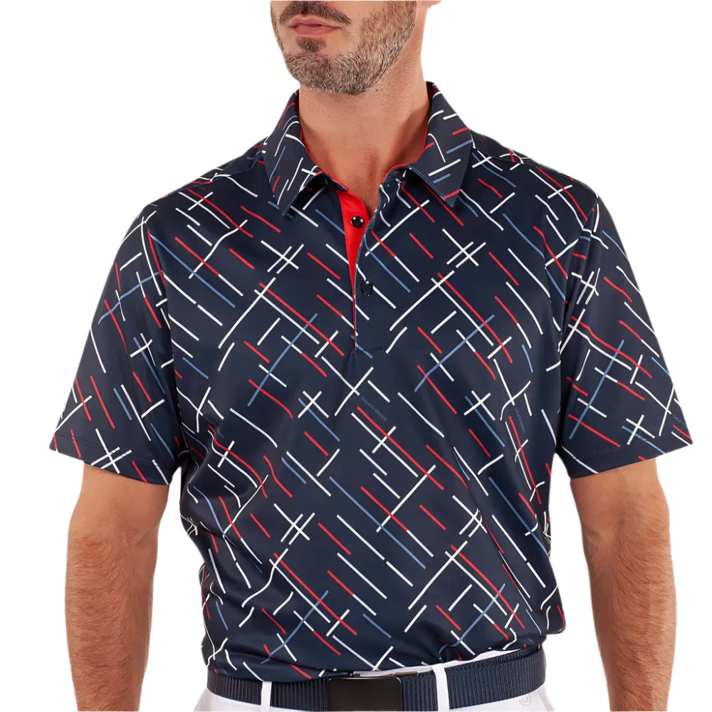 Galvin Green Mathias Polo Shirt - Navy/Red Own the Moment