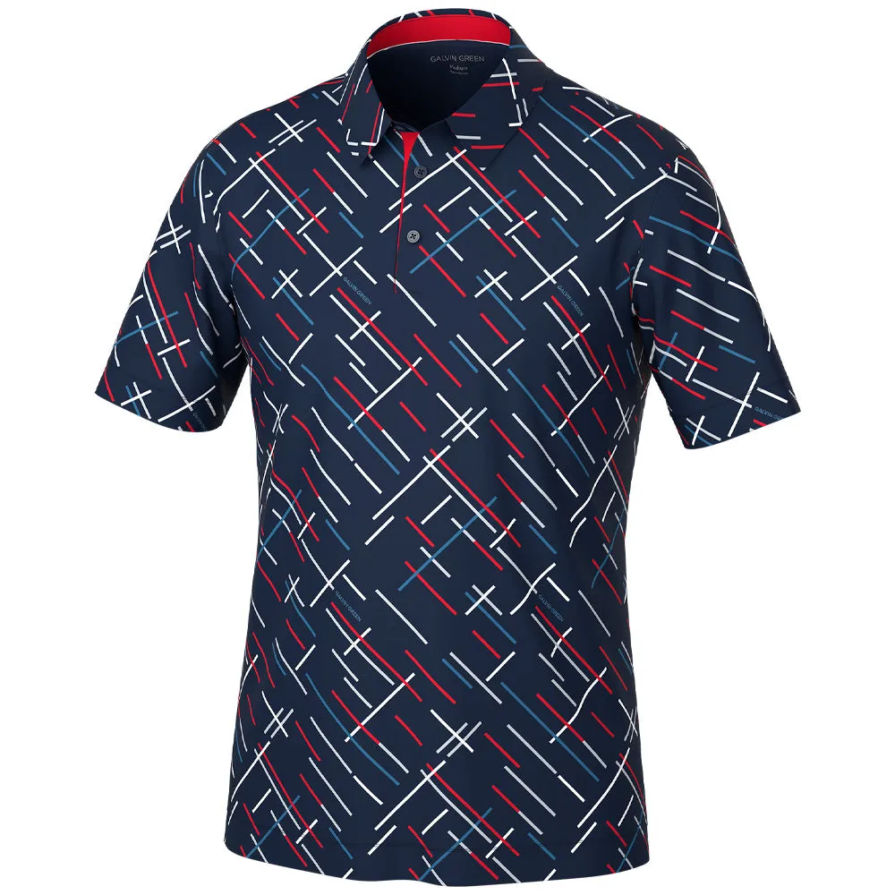 Galvin Green Mathias Polo Shirt - Navy/Red Step Out Boldly
