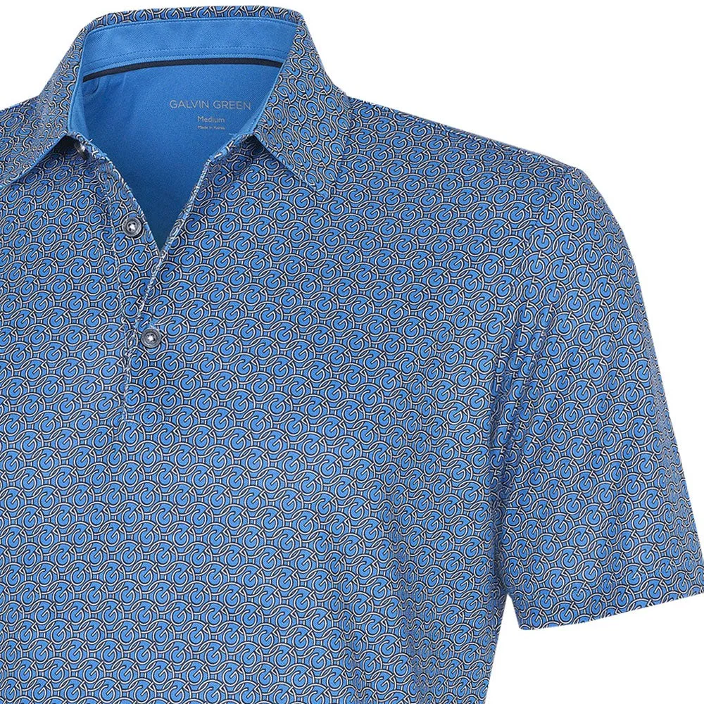 Loud Looks, Smooth Moves Empower Your Journey Galvin Green Mauro V8  Polo Shirt - Blue/White