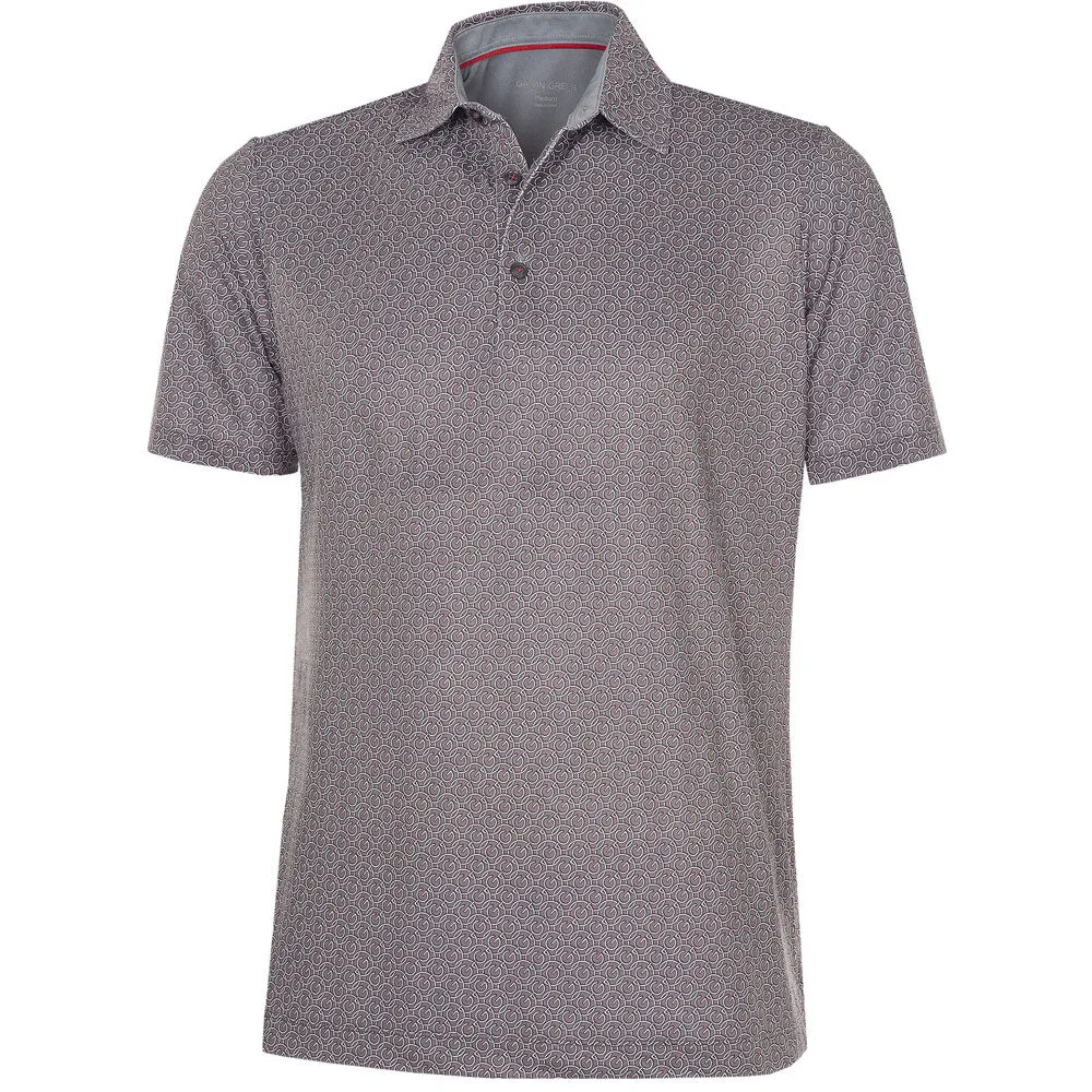 Galvin Green Mauro V8  Polo Shirt - Sharkskin/White Big Savings