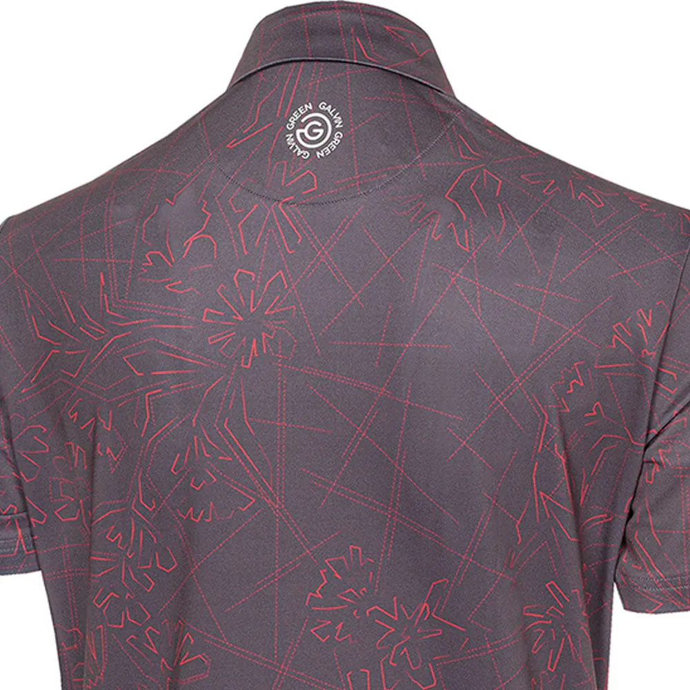 Sweetest Day Sale Galvin Green Maverick V8  Polo Shirt - Forged Iron/Red