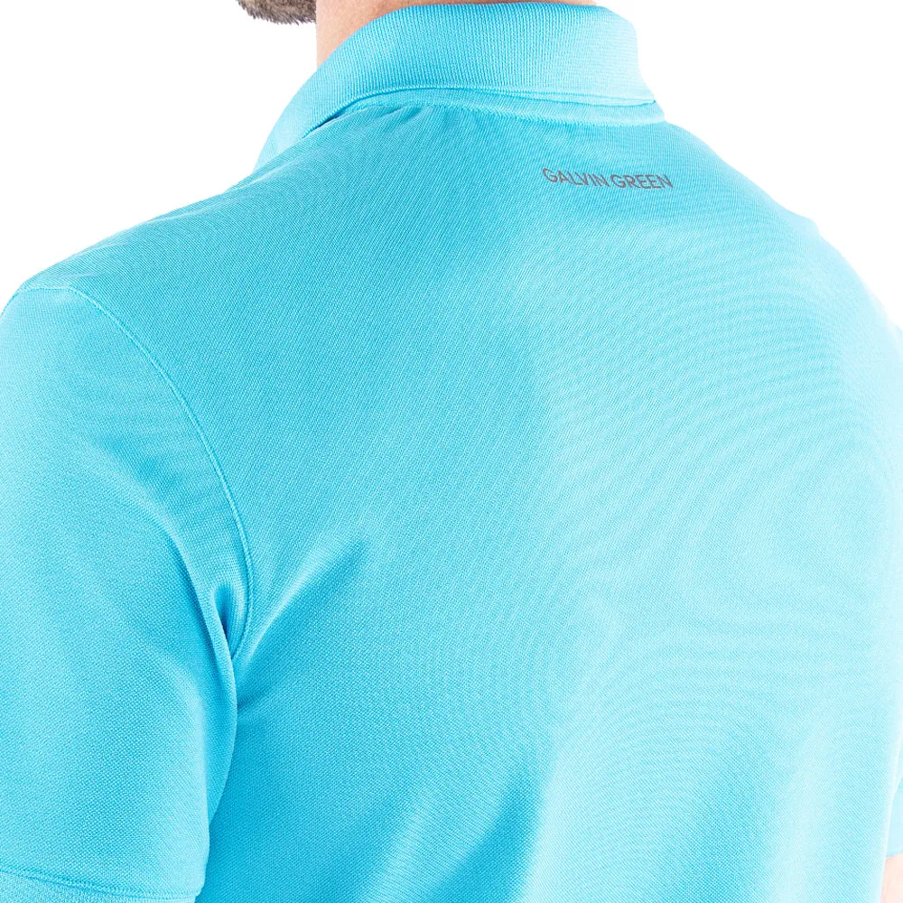 Unapologetically You Feel the Energy Galvin Green Maximilian Polo Shirt - Aqua