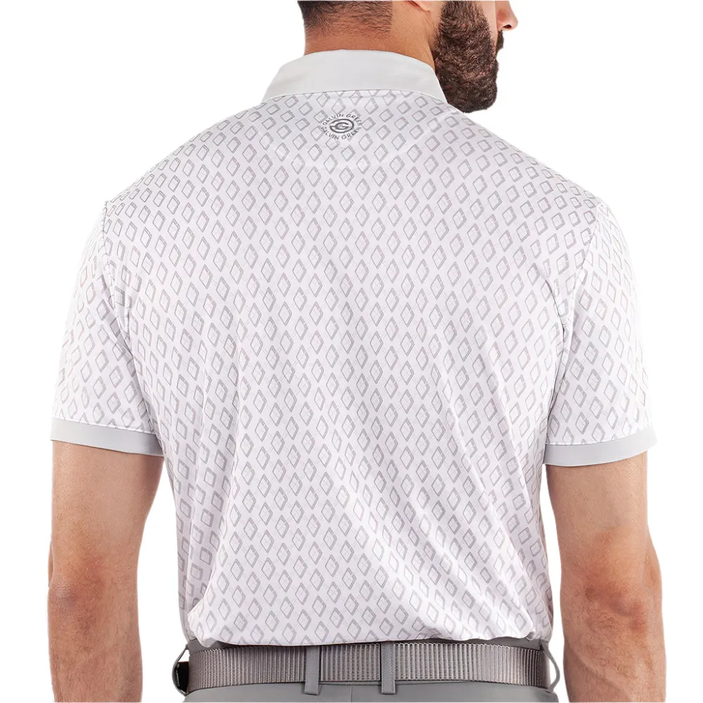 Galvin Green Maxwell Polo Shirt - Cool Grey/White Walk with Purpose