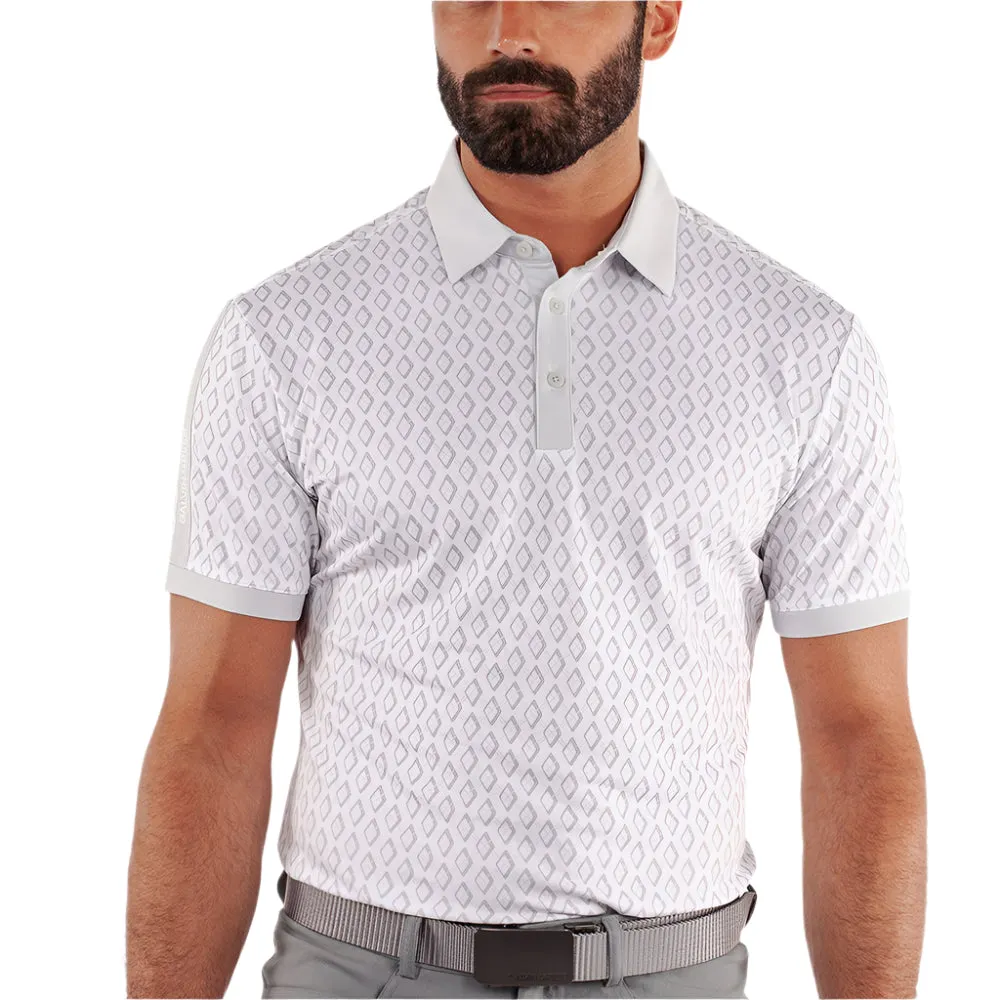 Valentine's Day Sale Thanksgiving Day Sale Galvin Green Maxwell Polo Shirt - Cool Grey/White