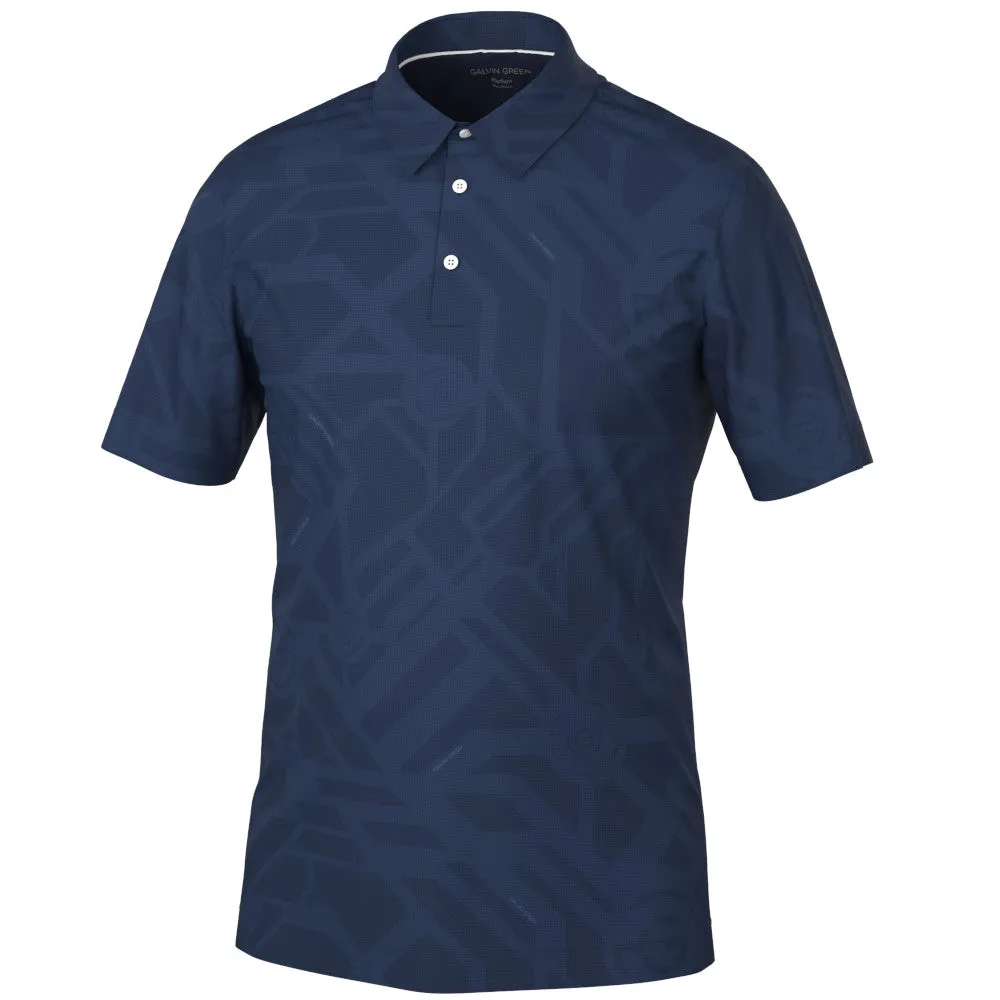 Make a Statement Born to Stand Out Galvin Green Maze Polo Shirt - Navy