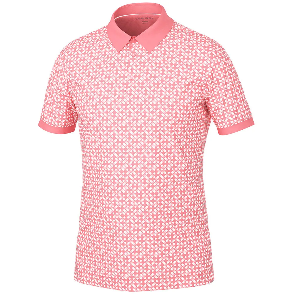 Galvin Green Melvin Polo Shirt - Coral/White Budget Friendly