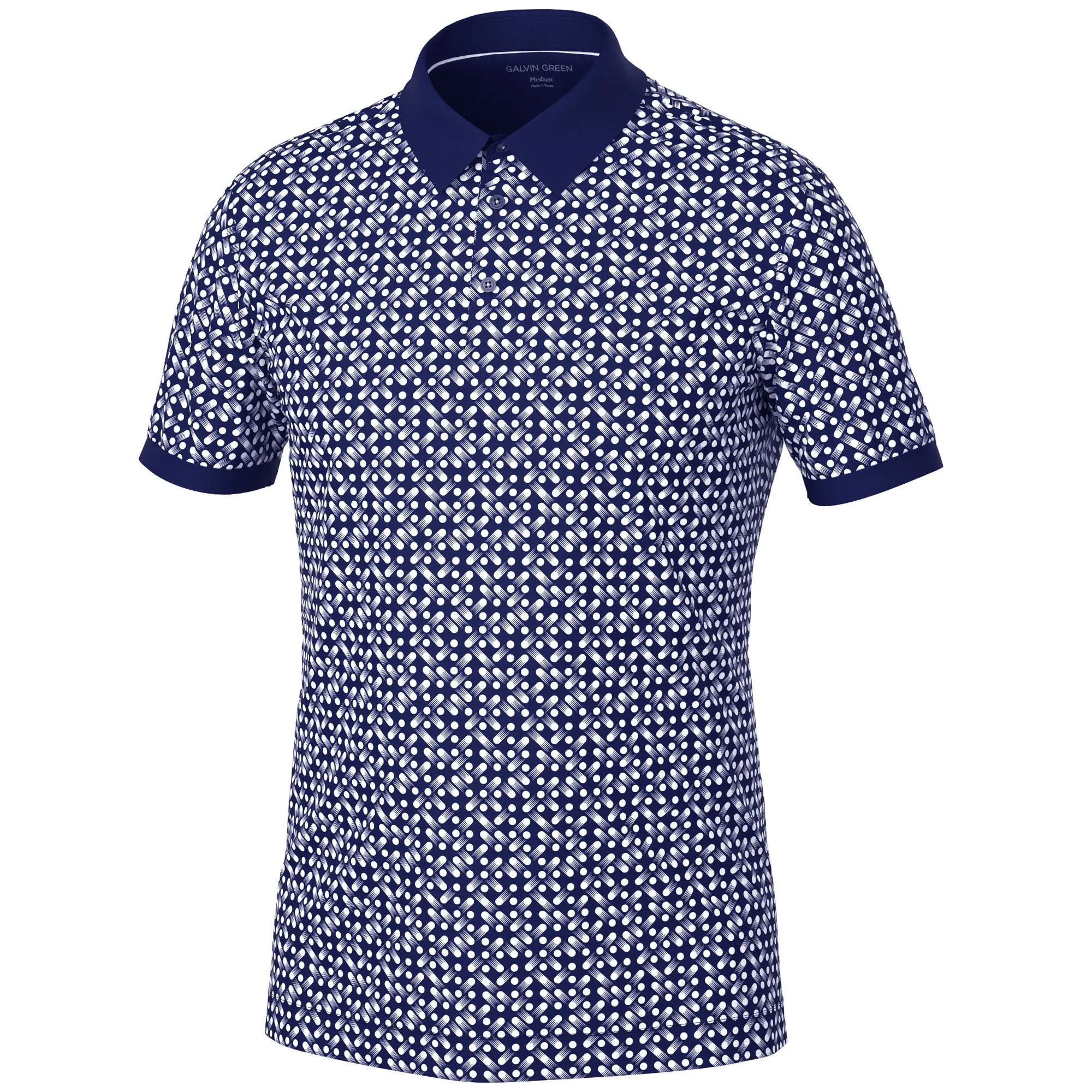 Galvin Green Melvin Polo Shirt - Navy/White Style Meets Power Walk with Power