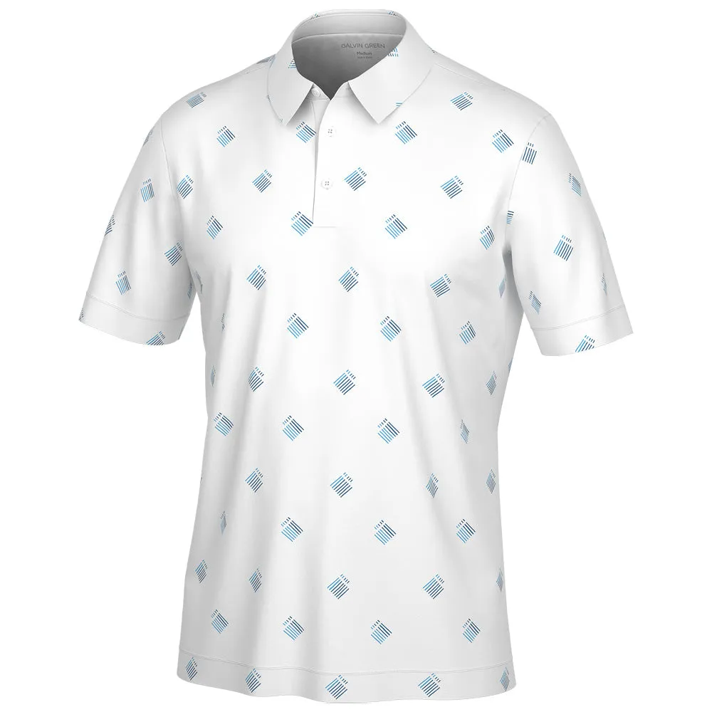 Galvin Green Memo Polo Shirt - White Walk with Power Made to Move