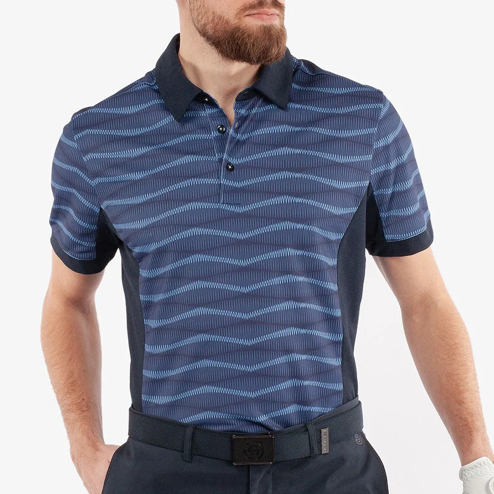 Galvin Green Merlin Polo Shirt - Navy/Blue Christmas Eve Sale