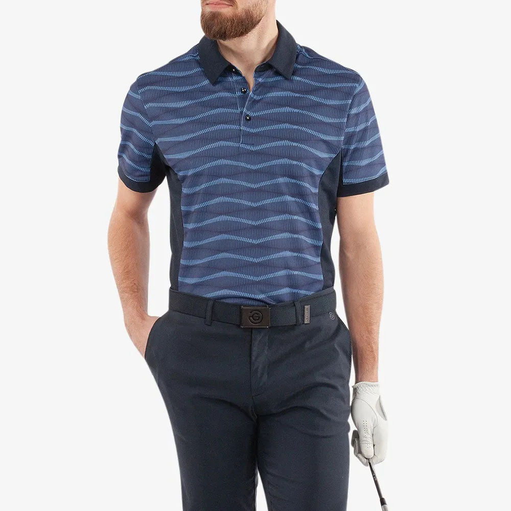 Galvin Green Merlin Polo Shirt - Navy/Blue Command Attention Style Meets Power