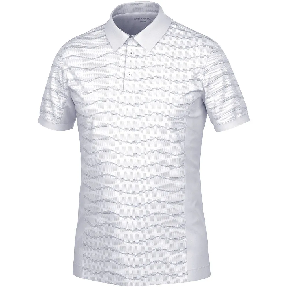 Christmas Day Sale Economical Galvin Green Merlin Polo Shirt - White/Cool Grey