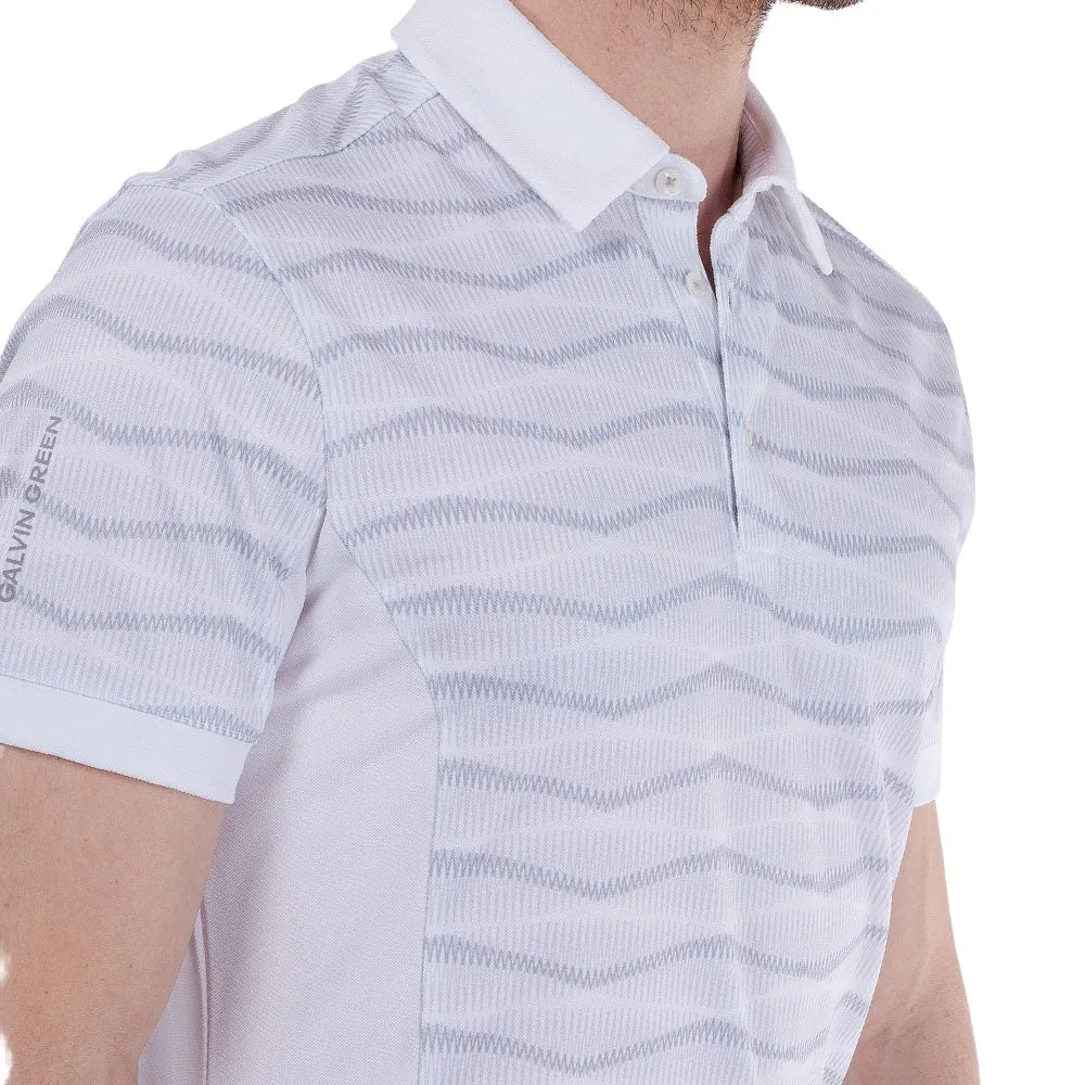 Galvin Green Merlin Polo Shirt - White/Cool Grey President's Day Sale