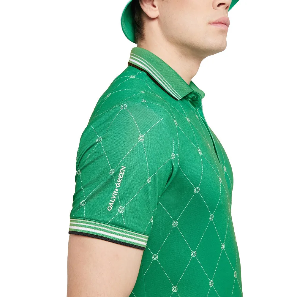 Galvin Green Miguel Polo Shirt - Golf Green/White Great Value