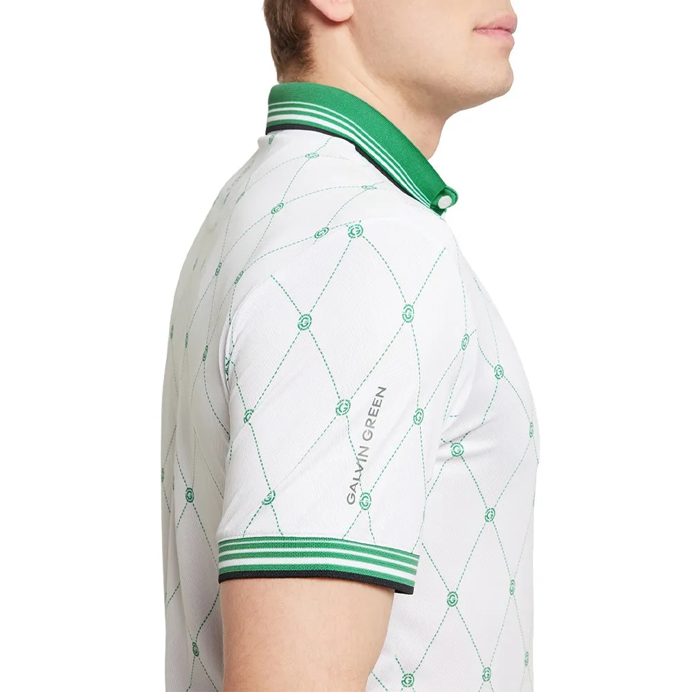 Galvin Green Miguel Polo Shirt - White/Golf Green Holiday Sale