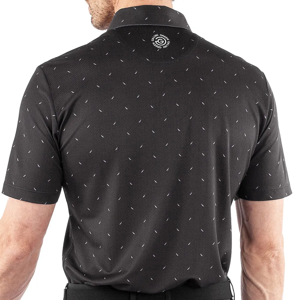 Galvin Green Miklos Polo Shirt - Black Walk Loud
