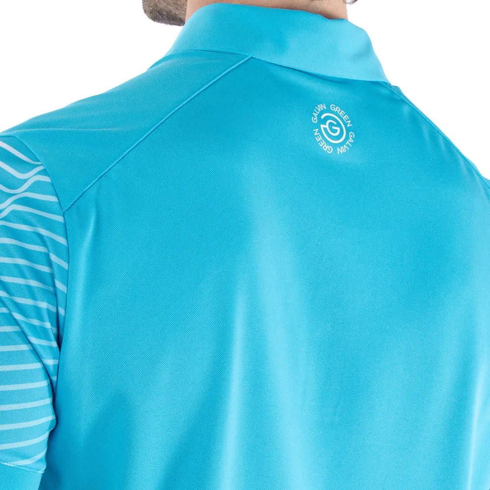 Engineered for Speed Step Out Boldly Galvin Green Milion Polo Shirt - Aqua/White