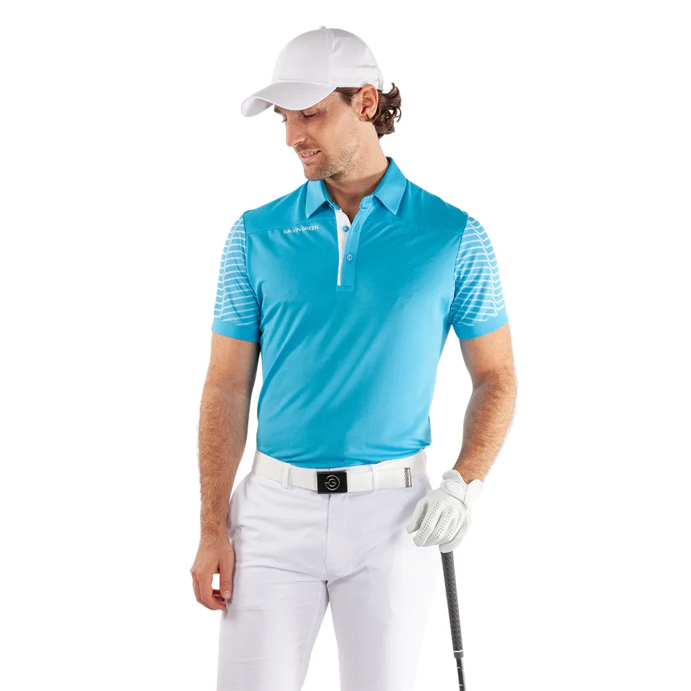 Galvin Green Milion Polo Shirt - Aqua/White Not for the Ordinary