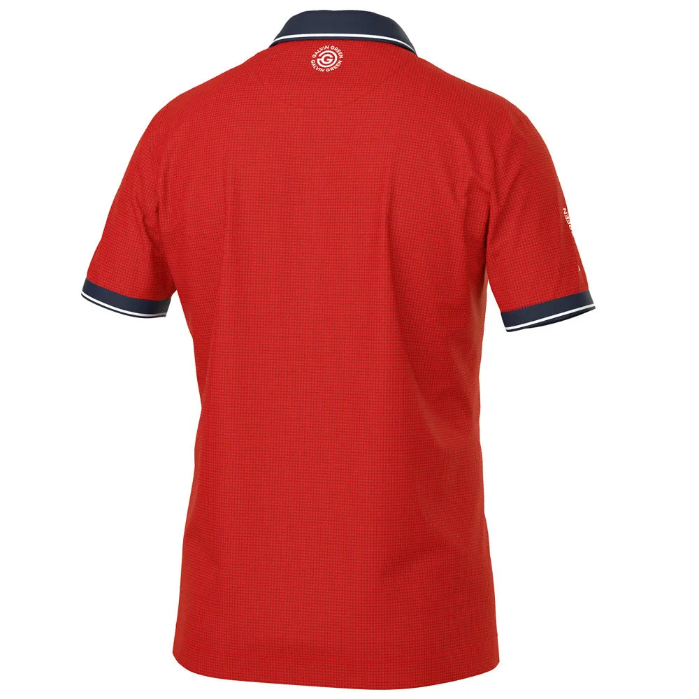Galvin Green Miller Polo Shirt - Red/Navy Halloween Sale Walk Tall