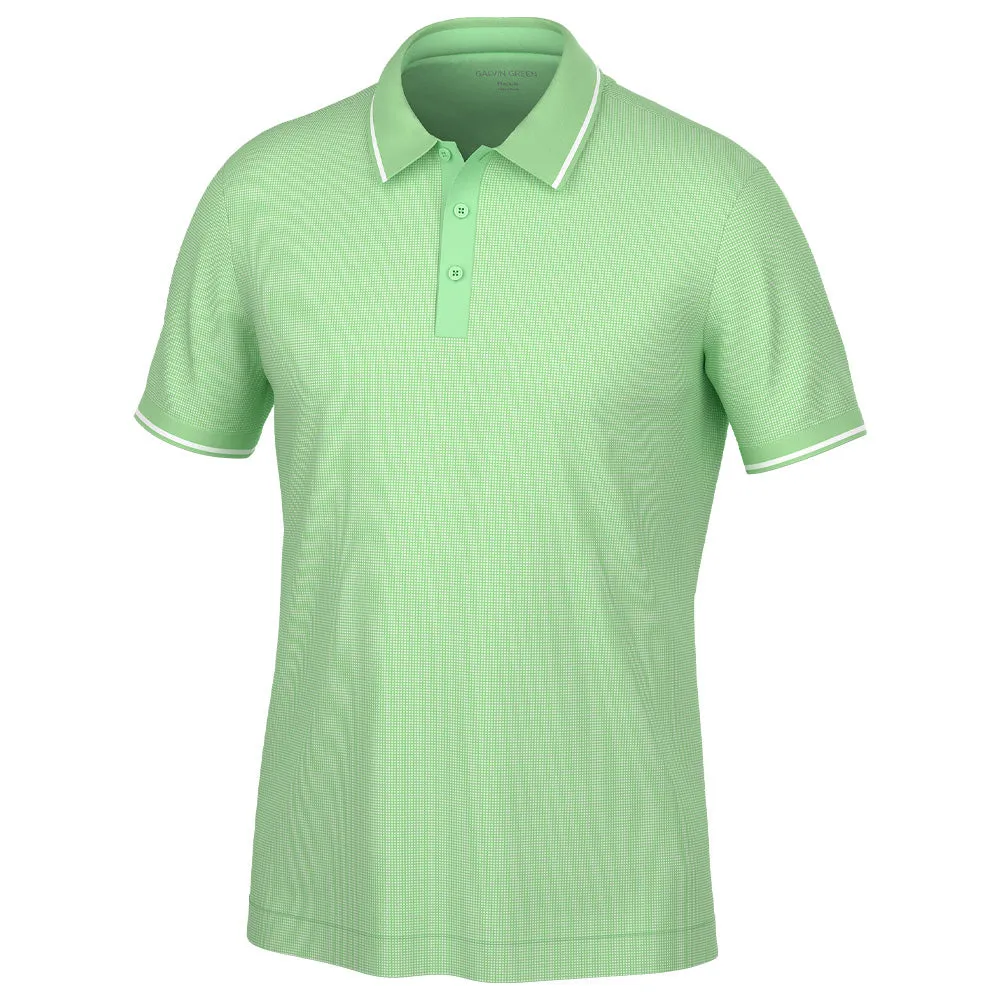 Galvin Green Miller Polo Shirt - White/Fresh Green Economical Loud Looks, Smooth Moves