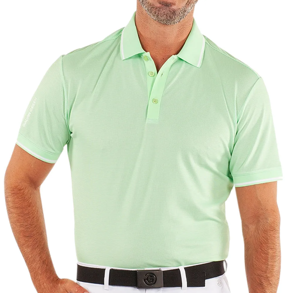 Deal Of The Century Galvin Green Miller Polo Shirt - White/Fresh Green