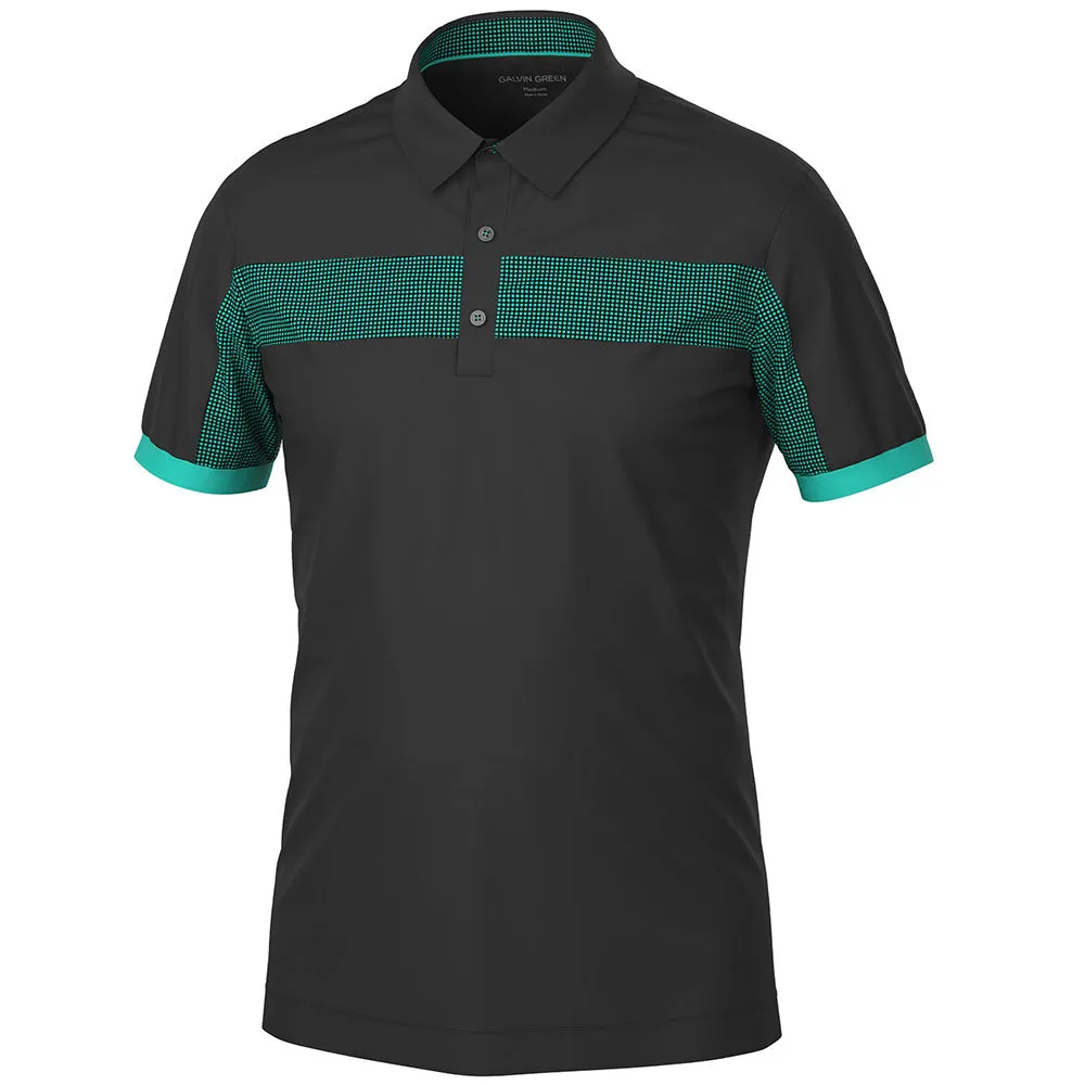 Galvin Green Mills Polo Shirt - Black/Atlantis Green Labor Day Sale New Year's Eve Sale