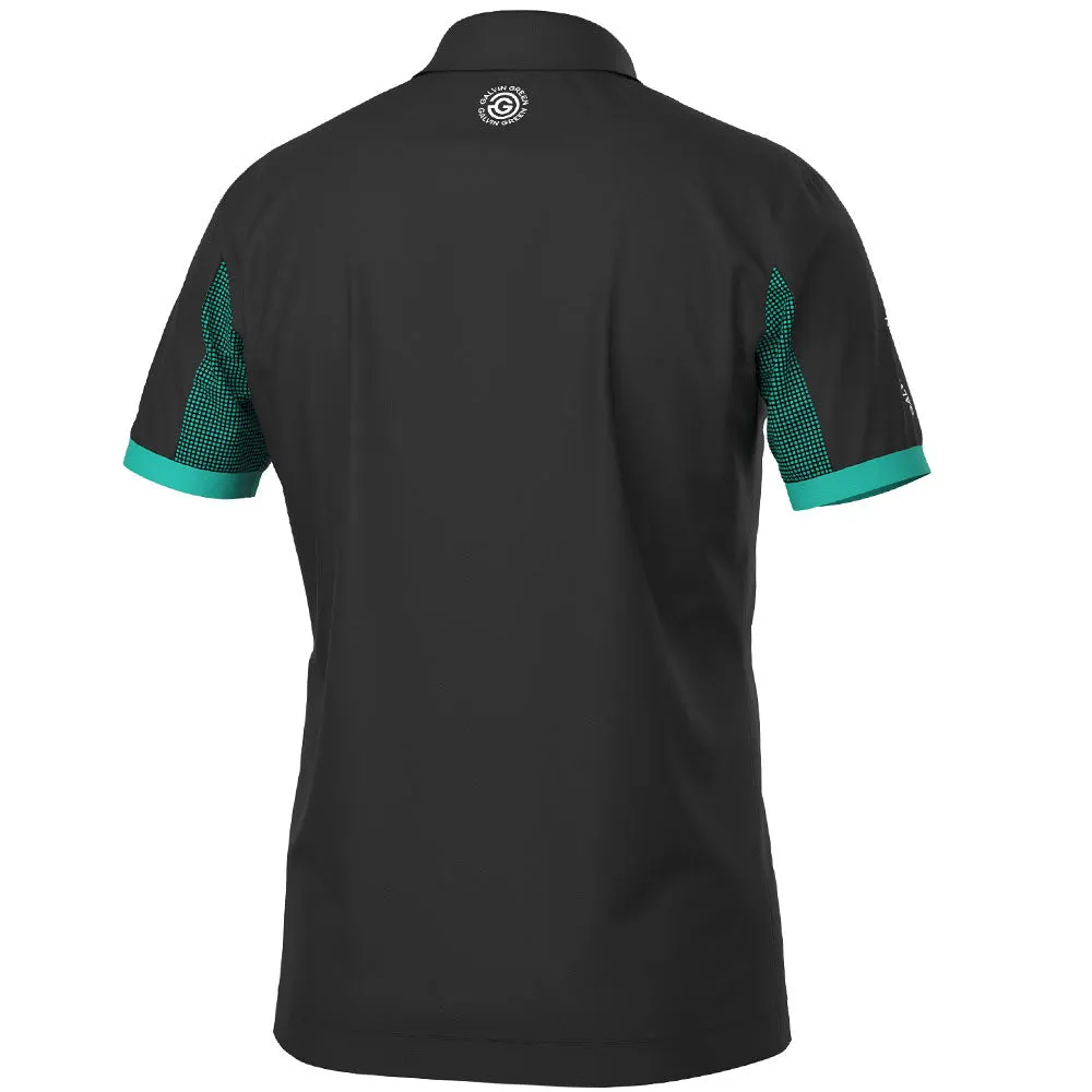 Deal Of The Century Galvin Green Mills Polo Shirt - Black/Atlantis Green