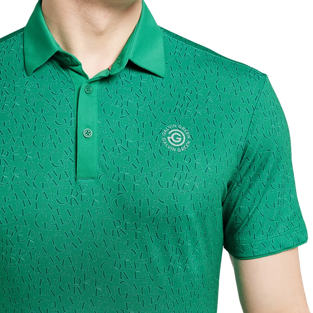 Galvin Green Milton Polo Shirt - Golf Green/White Affordable Father's Day Sale
