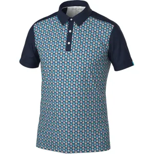 Performance Unleashed Galvin Green Mio Polo Shirt - Aqua/Navy