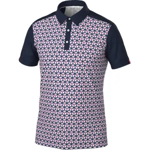 Fearlessly You Walk with Power Galvin Green Mio Polo Shirt - Camelia Rose/Navy
