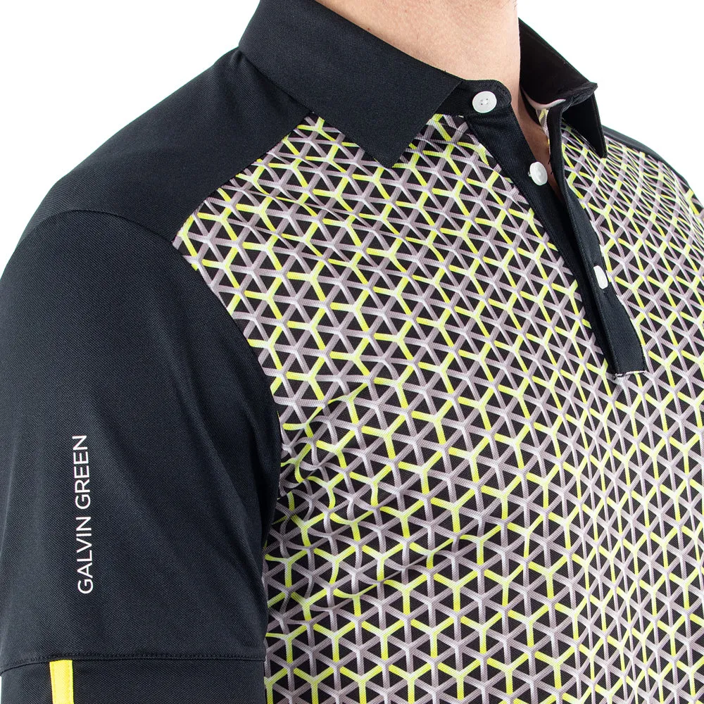 Power Every Step Rise Every Time Galvin Green Mio Polo Shirt - Sunny Lime/Black