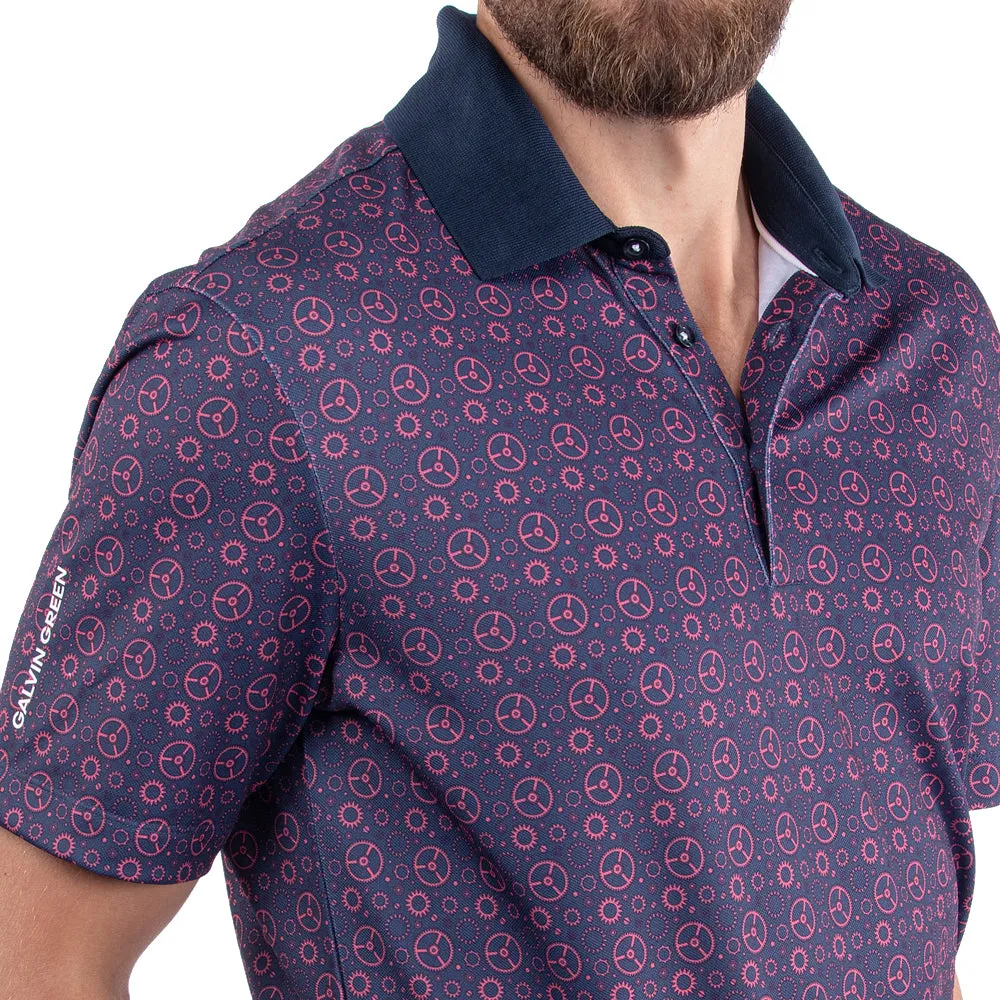 Galvin Green Miracle Polo Shirt - Camelia Rose/Navy Exclusive Deal