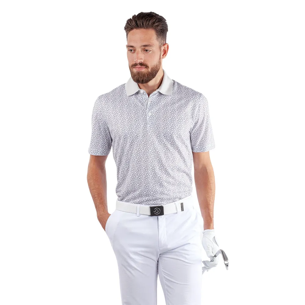 Limited Time Offer Built to Move You Galvin Green Miracle Polo Shirt - White/Cool Grey