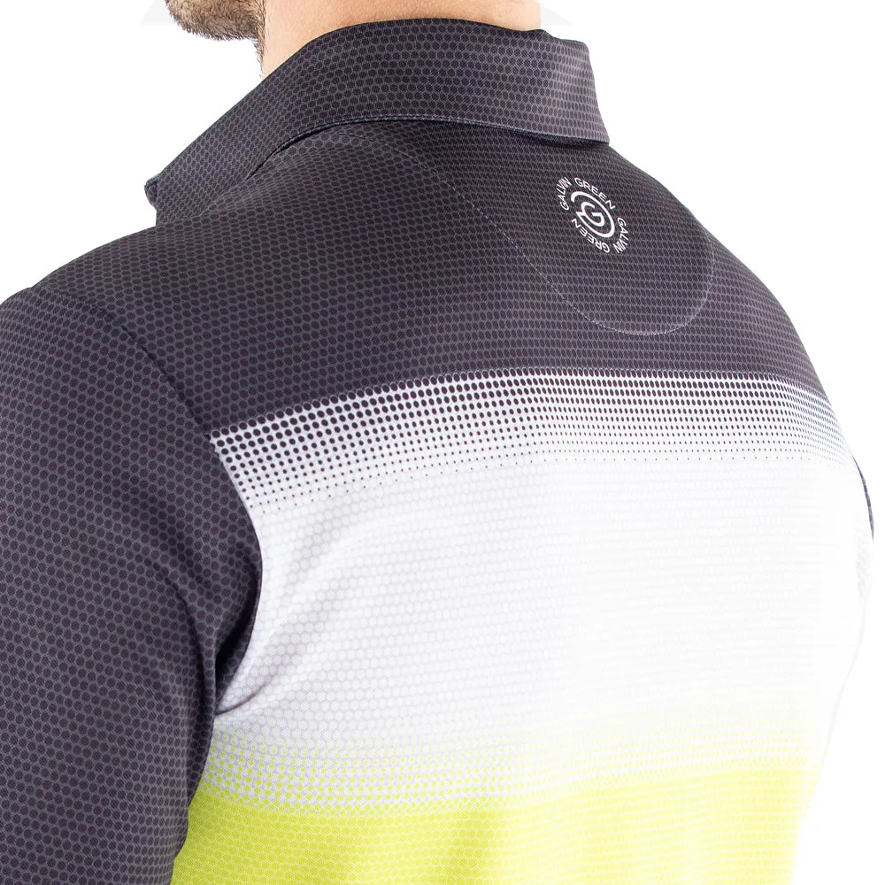 Built to Move You Galvin Green Mirca Ventil8  Polo Shirt - Sunny Lime/White/Black