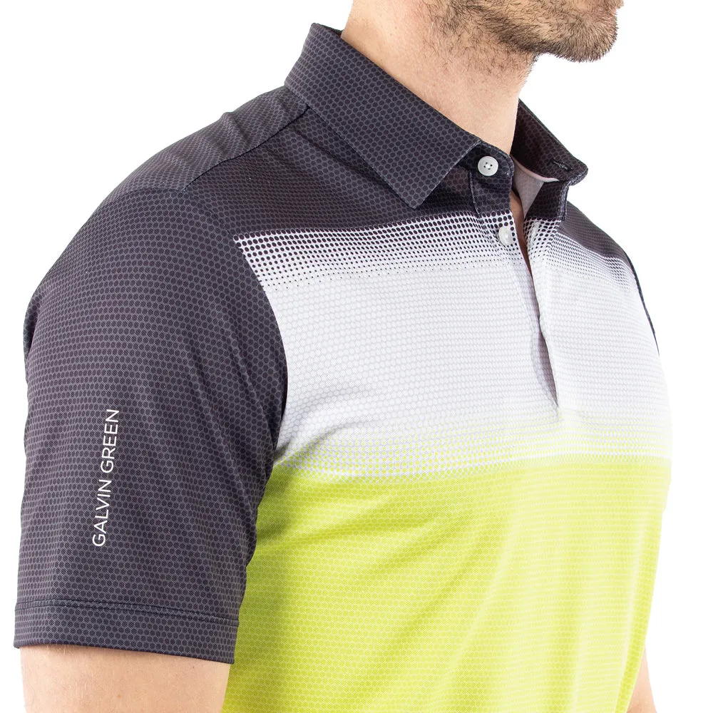 Rise Every Time All Eyes on You Galvin Green Mirca Ventil8  Polo Shirt - Sunny Lime/White/Black